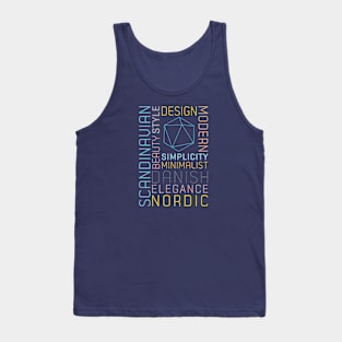 Typographic Scandinavian Geometric Pastel Tank Top